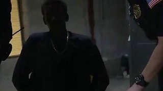 Black stud gets arrested and by busty cops